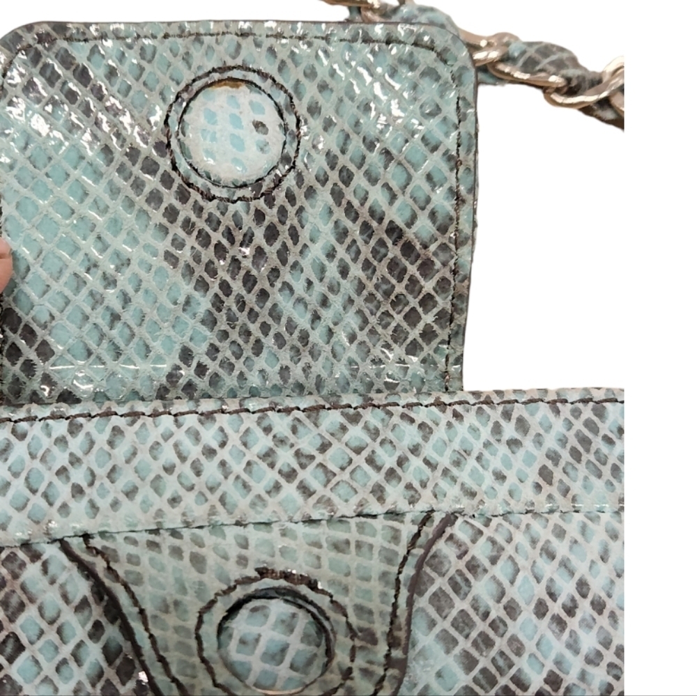 JUDITH RIPKA Snakeskin Python Embossed Leather Shoulder Bag - Picture 4 of 15